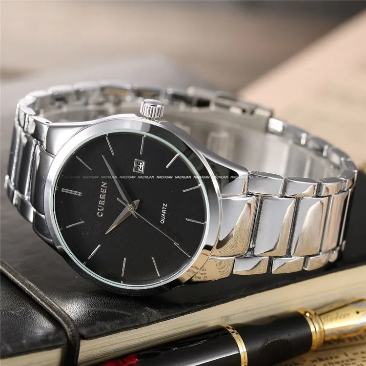 Curren Men Watches Top Brand Luxury Male Watch Full Steel Display Date Fashion Quartz-Watch Business Men's Watch Reloj Hombre