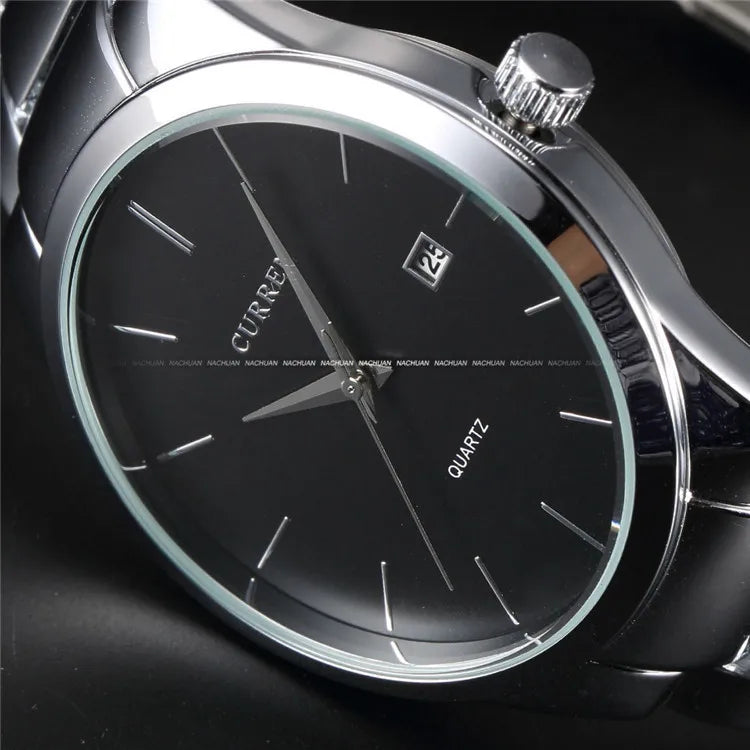 Curren Men Watches Top Brand Luxury Male Watch Full Steel Display Date Fashion Quartz-Watch Business Men's Watch Reloj Hombre