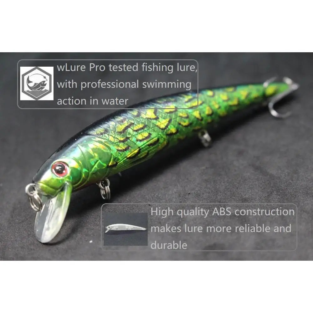 wLure Jerkbait Fishing Lure  12cm 18g Minnow Crankbait Hard Bait Carp Fishing Fresh Water Sea Fake Lure Fishing M509